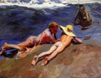 Joaquin Sorolla y Bastida - On the Sand Valencia Beach